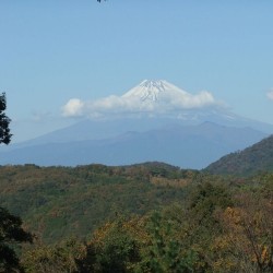富士山を臨む展望所