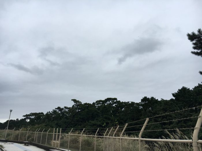 富士山がみえるはずの空の写真