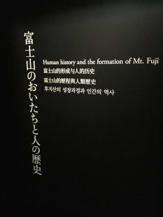 富士山のおいたちと人の歴史看板